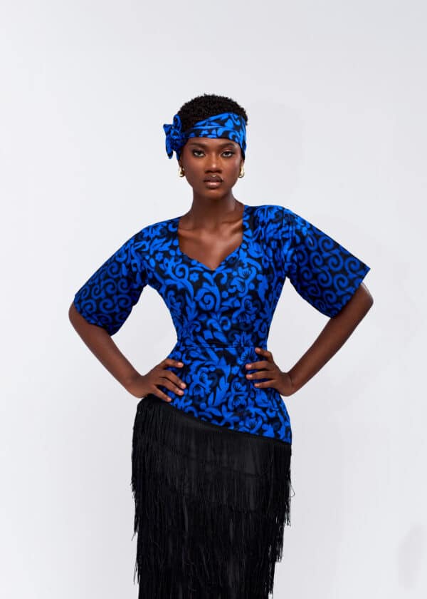 Vestido Ankara ajustado de flecos - Imagen 2