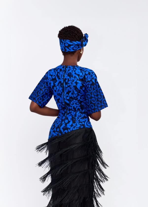 Vestido Ankara ajustado de flecos - Imagen 5