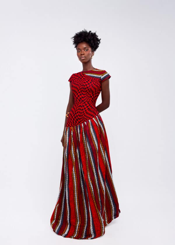 Vestido Estampado Dual - Imagen 4