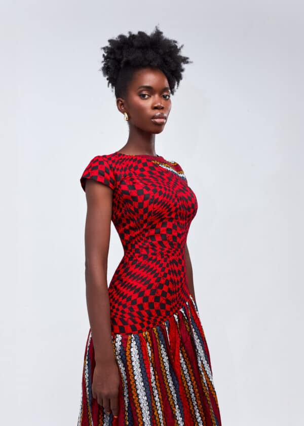 Vestido Estampado Dual