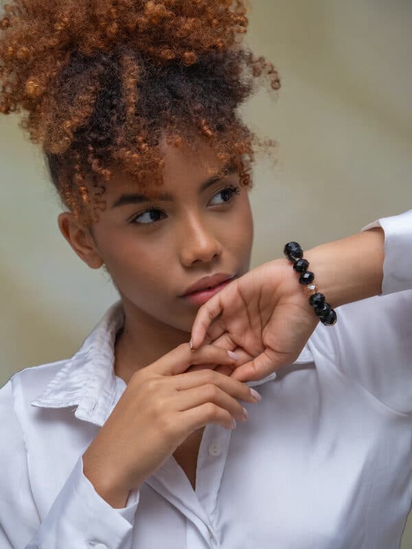 Pulsera Artesanal Contraste Nocturno